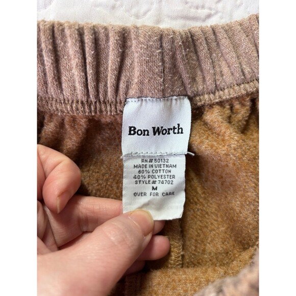 Bon Worth Beige/Brown Baggy Wide Leg Pocket Sweatpants size medium - Picture 4 of 4